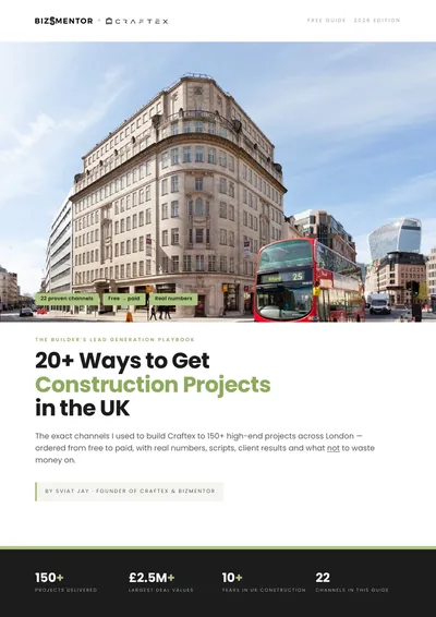 Cover of 20+ Ways to Get Construction Projects in the UK