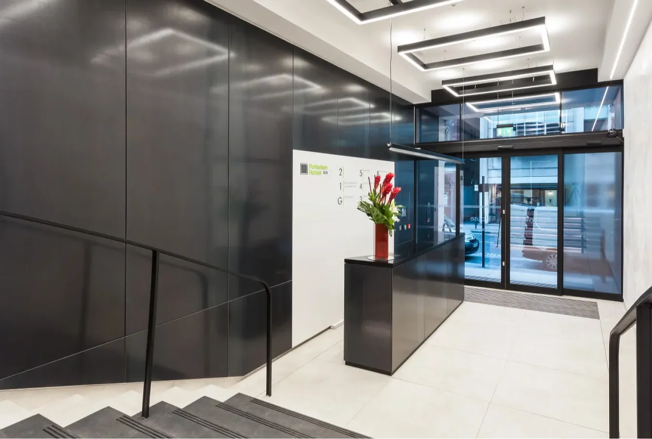 Craftex project: Portsoken House reception, London