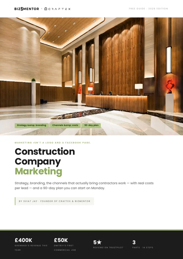 Construction Company Marketing Guide guide cover