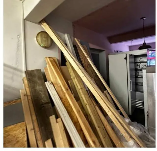 Restaurant strip-out with old timber and equipment