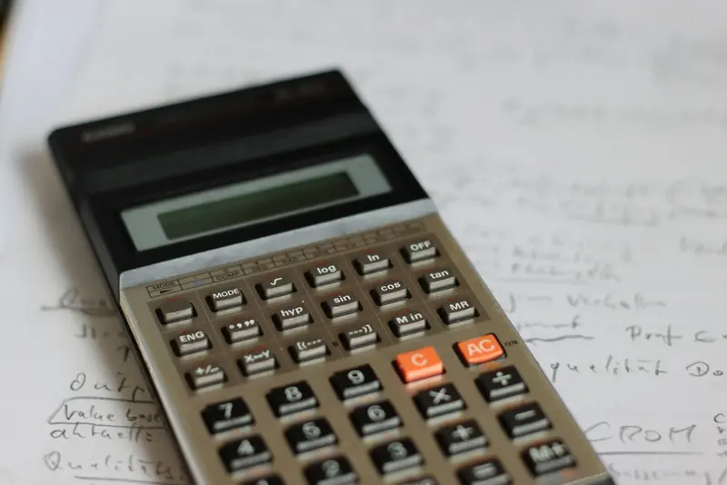 Calculator on handwritten figures