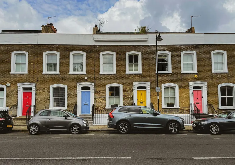 Residential building on a London street