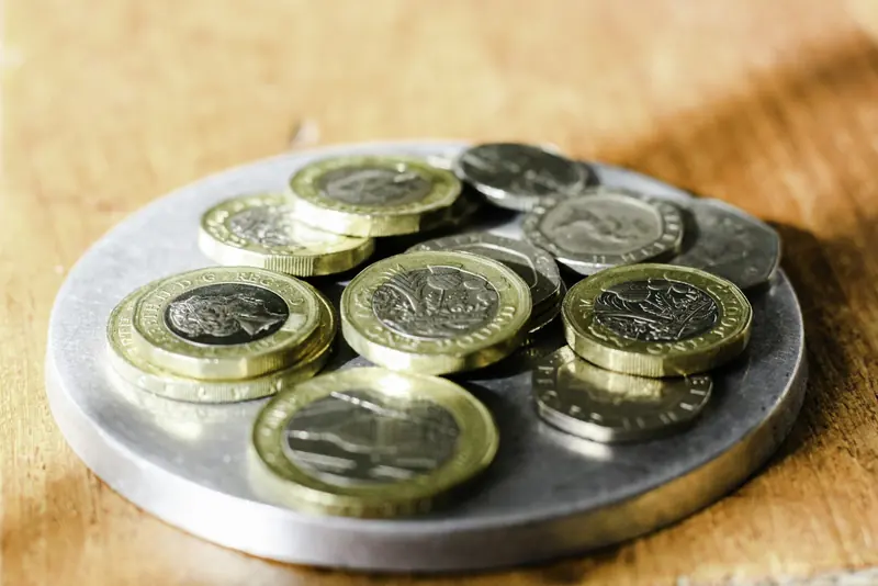 Loose change in British coins